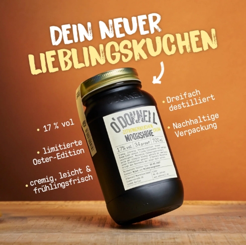 Zitronenkuchen Cream Likör O'Donnell Moonshine 700ml alk.17 % ab18J – Bild 2