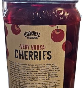 Very Vodka Cherries O'Donnell Moonshine 380 Gramm alk.40 % ab18J