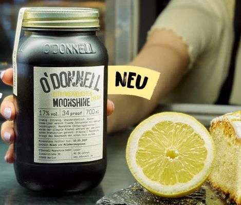 Zitronenkuchen Cream Likör O'Donnell Moonshine 700ml alk.17 % ab18J